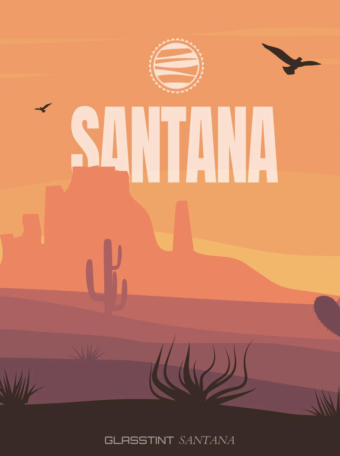 SANTANA window film artwork